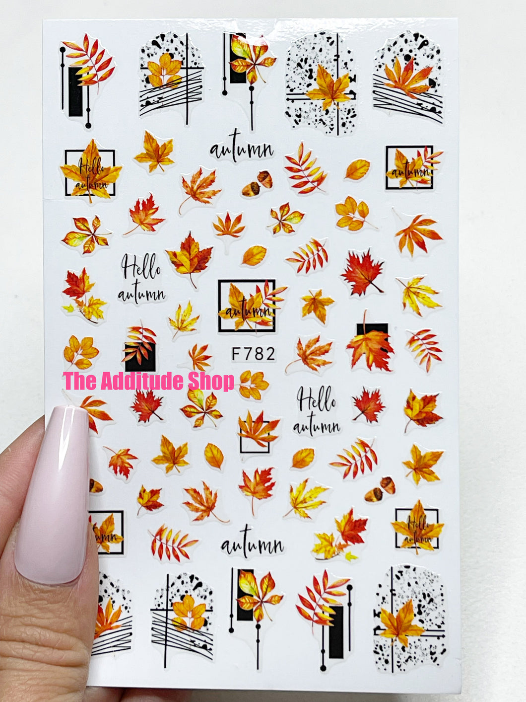 Autumn Fall Maples Leaves Nail Stickers #782