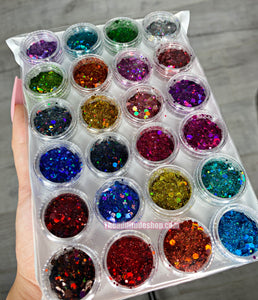 24 Pieces Nails Glitters