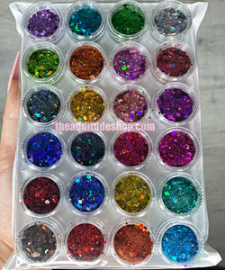 24 Pieces Nails Glitters