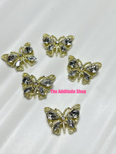 Load image into Gallery viewer, 10 pieces Crystal Butterfly #3 Charms Nail-10 Pieces
