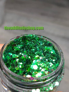 1 oz Mixed Nail Glitters-Green