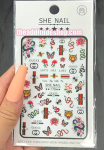 G Rose Nail Stickers #78