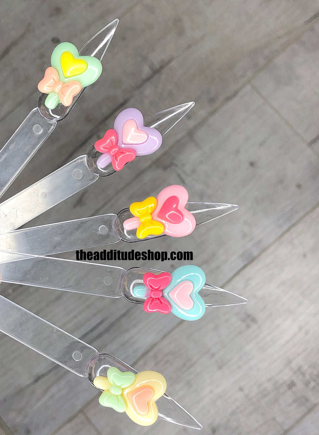 Heart Lollipop 10 Pieces 3D Nail Charms