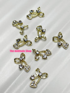 Heart Bowknot Cherry Nail 3D Charms-10 Pieces