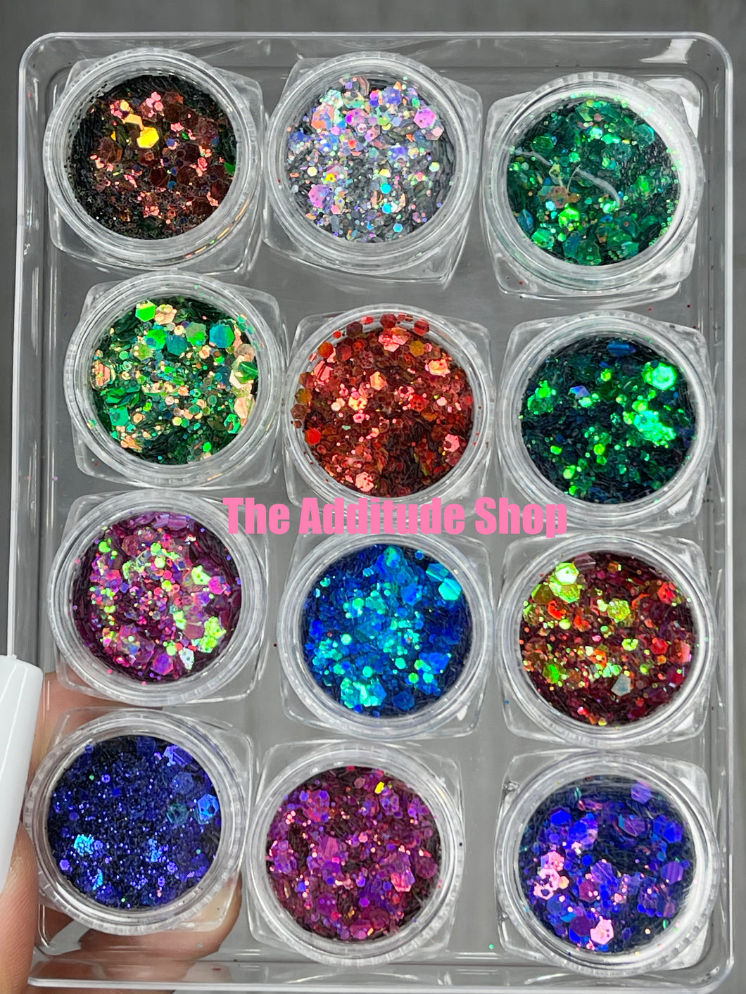 Chameleon Colorshift 12 Grids Nails Glitters