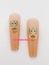 Load image into Gallery viewer, Zircon Jaguar 3D Nail Charms (2 Pieces)
