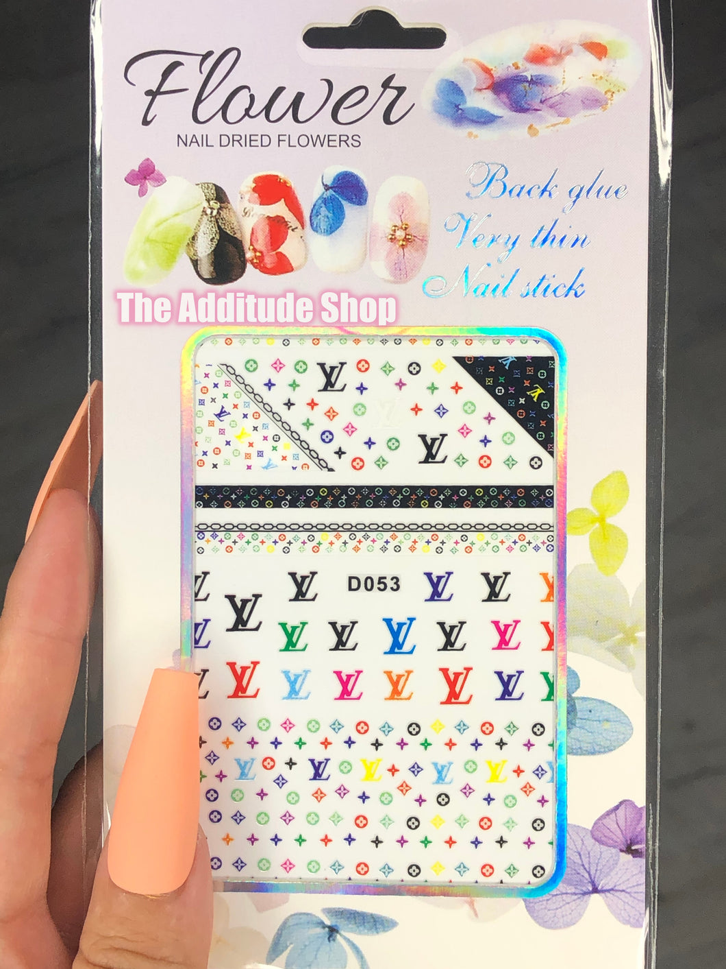 Colorful L Nail Stickers