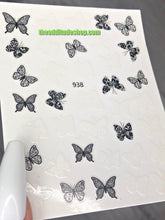 Load image into Gallery viewer, Lace Black And White Nail Stickers
