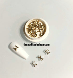 26 Letters 3D Nail Charms
