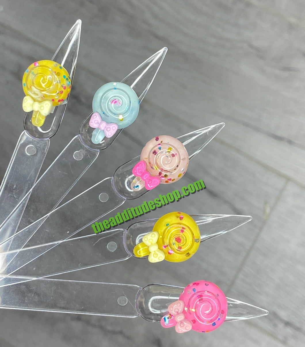Lollipop 3D Nail Charms-10 Pieces