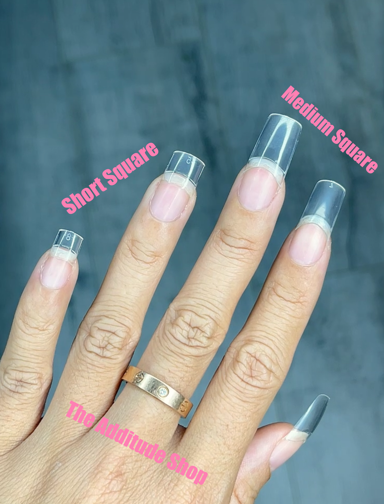 White Tips Medium Rounded Square Medium Length Square Half Cover Nail Tips in Box-500 Tips – The ...