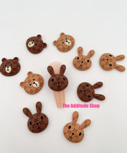 Load image into Gallery viewer, Mixed 2 Colors Brown G Bunny 3D Nail Charms (10 Pieces)
