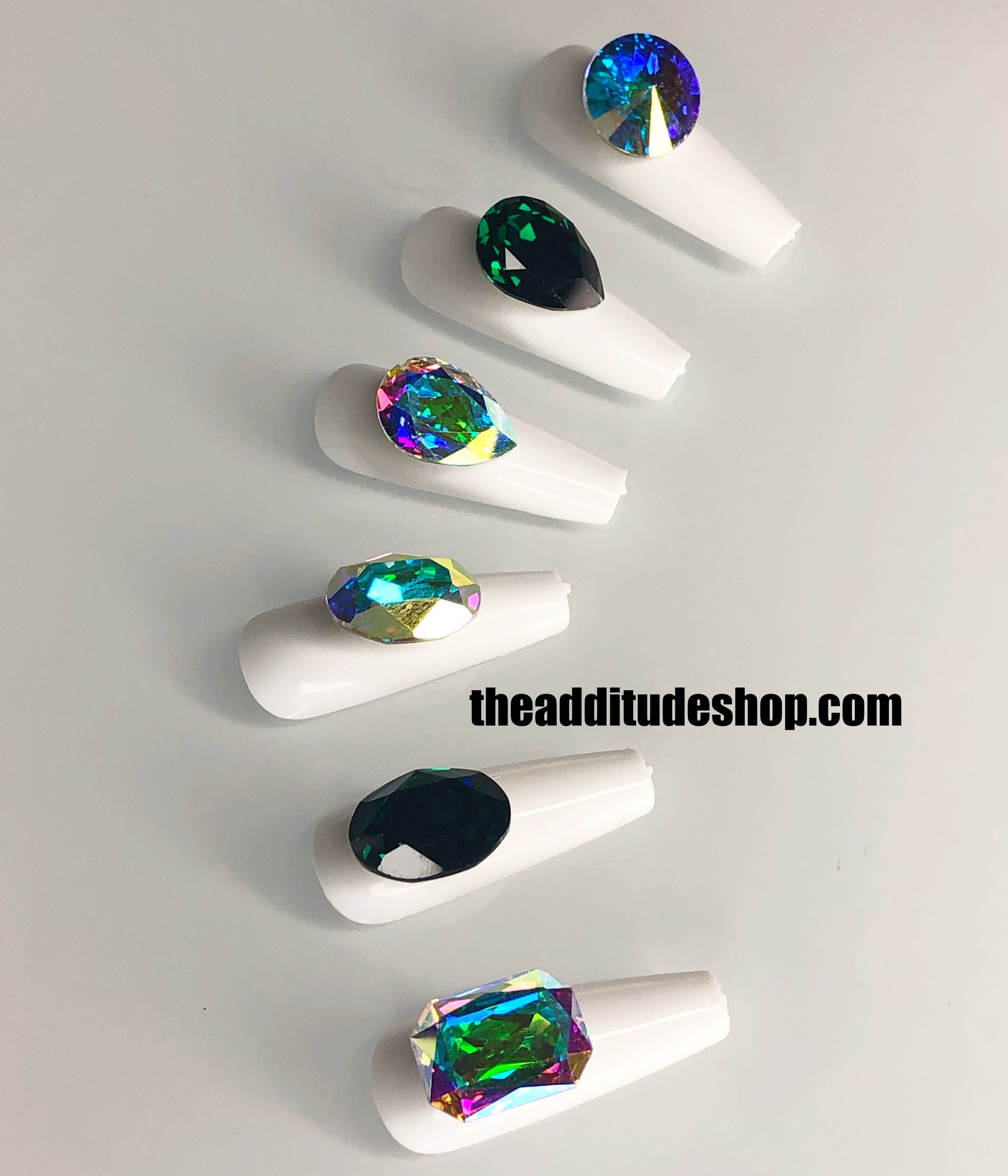 Oversized Pointy Back K9 Glass Big Gems Rhinestones Crystals-5 Pieces – The  Additude Shop