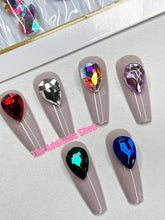 Load image into Gallery viewer, 24 Pieces 9x13 Teardrop Shape 3D Nail Charms Gems Jewel
