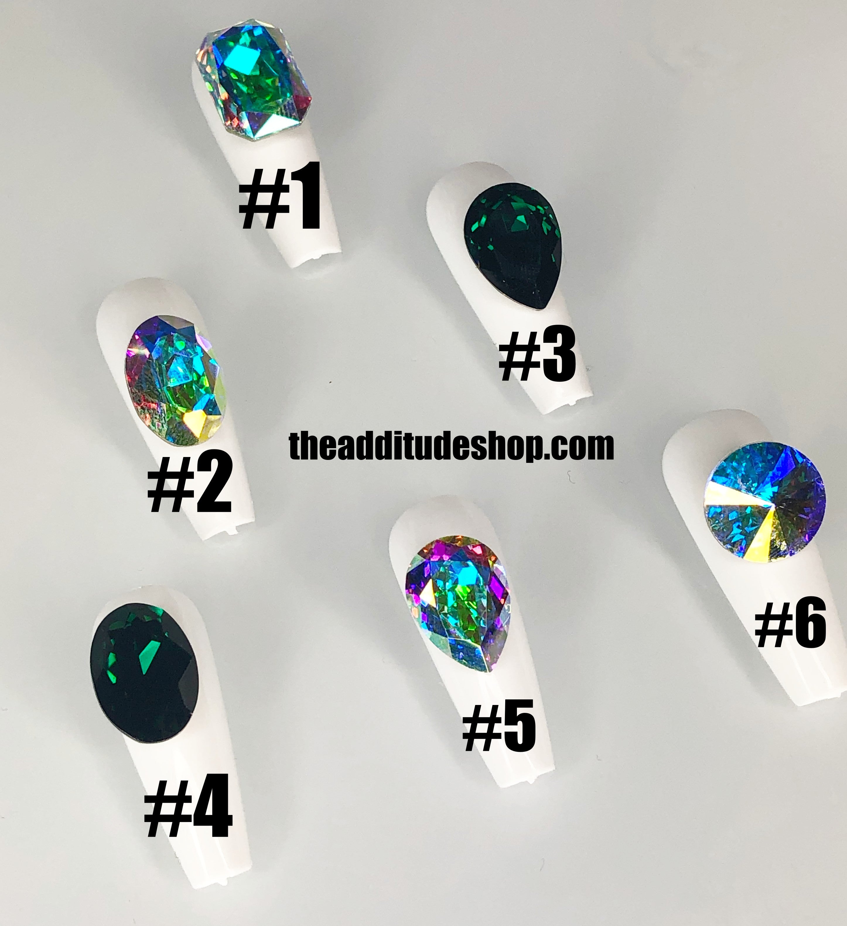  Pointed Back Rhinestones, 6 Sizes Glass Crystal Nail