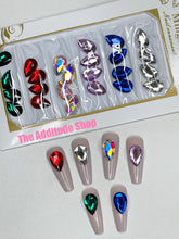 Load image into Gallery viewer, 24 Pieces 9x13 Teardrop Shape 3D Nail Charms Gems Jewel
