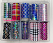 Load image into Gallery viewer, Pink Plaid Nail Foils
