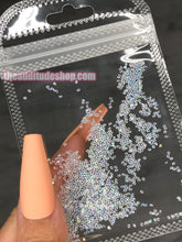 Load image into Gallery viewer, 1,440 Pcs AB Clear Pixie Nail Crystals 1.2MM

