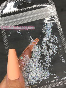 1,440 Pcs AB Clear Pixie Nail Crystals 1.2MM