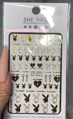 Big & Bold Gold L Nail Stickers #19 – The Additude Shop