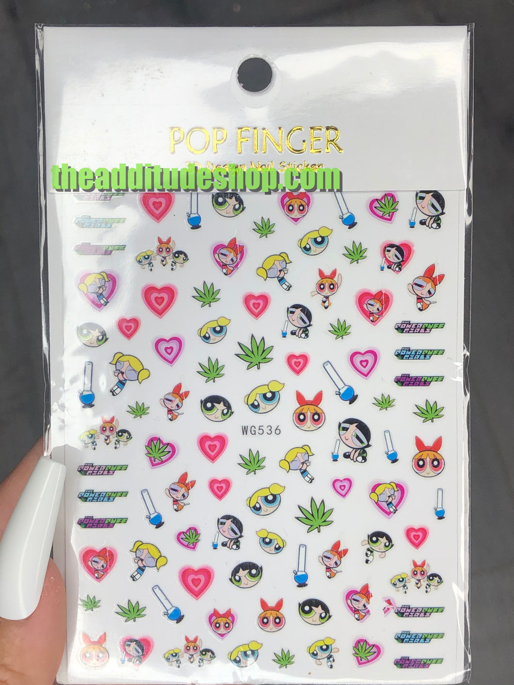 New Powerful Girls Nail Stickers #536