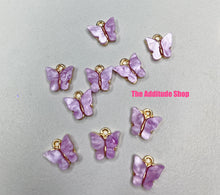 Load image into Gallery viewer, Butterfly 10 Pieces Dangling Hanging Nail Charms
