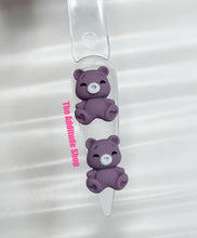 Load image into Gallery viewer, Purple Bear Resin Nail Charms-10 pieces
