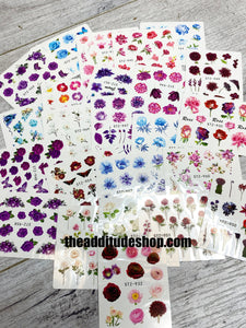 16 Pieces Roses Floral Water Transfer Nail Decals Stickers