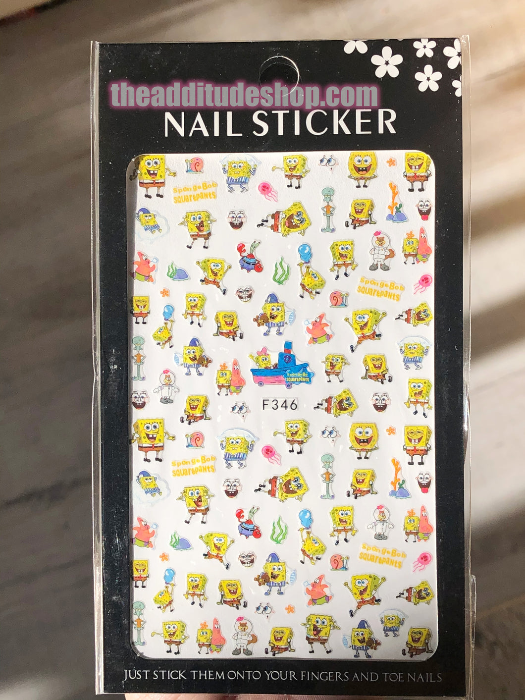 Sponge B Nail Stickers #346