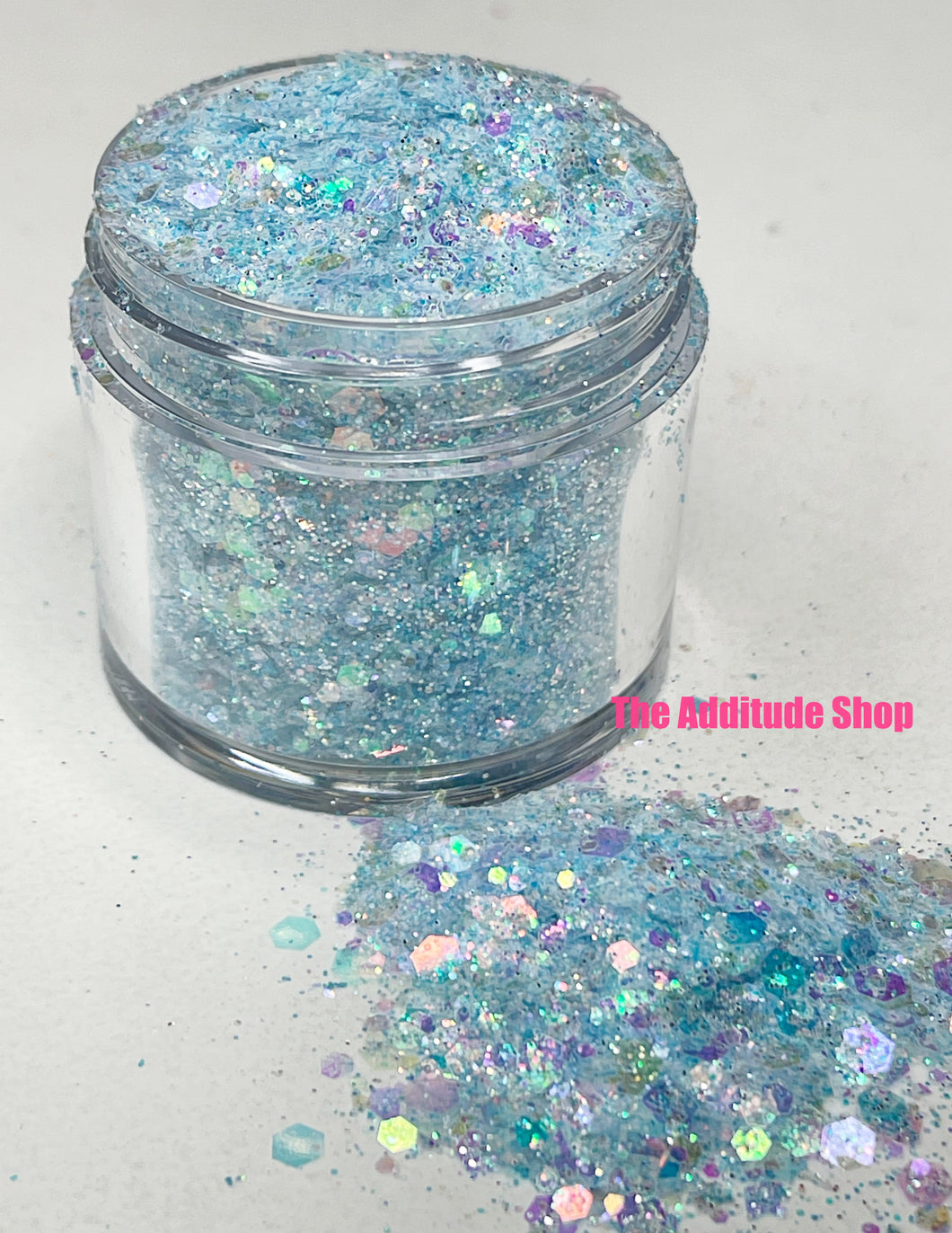 1 Oz Jar Chunky Spring Nail Glitters-Light Blue