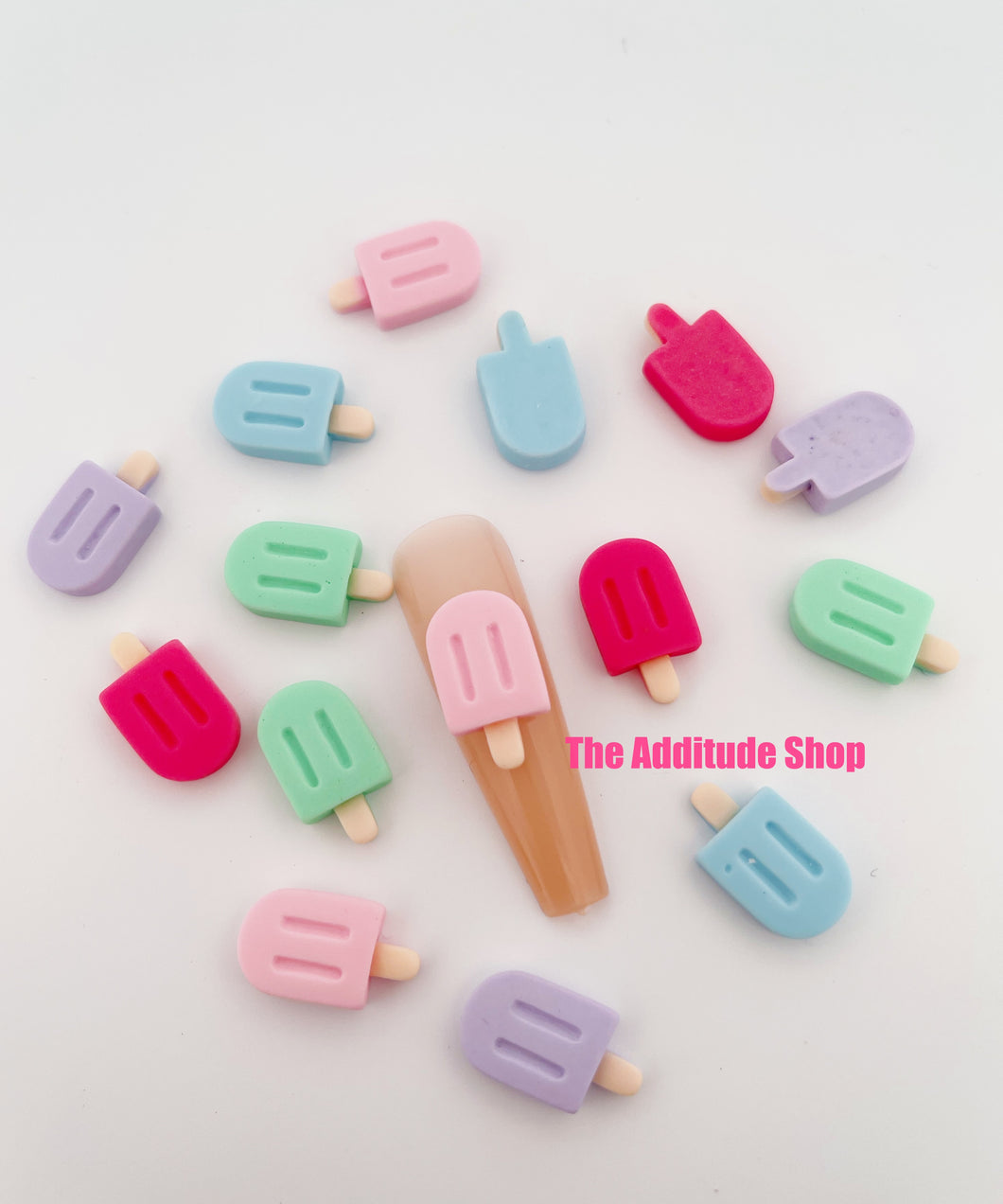 Summer Pastel Ice Cream Nail Resin Charms-15 Pieces