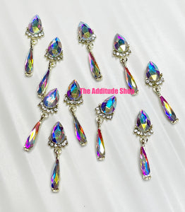 Teardrop Dangling 3D Nail Charms (10 Pieces)