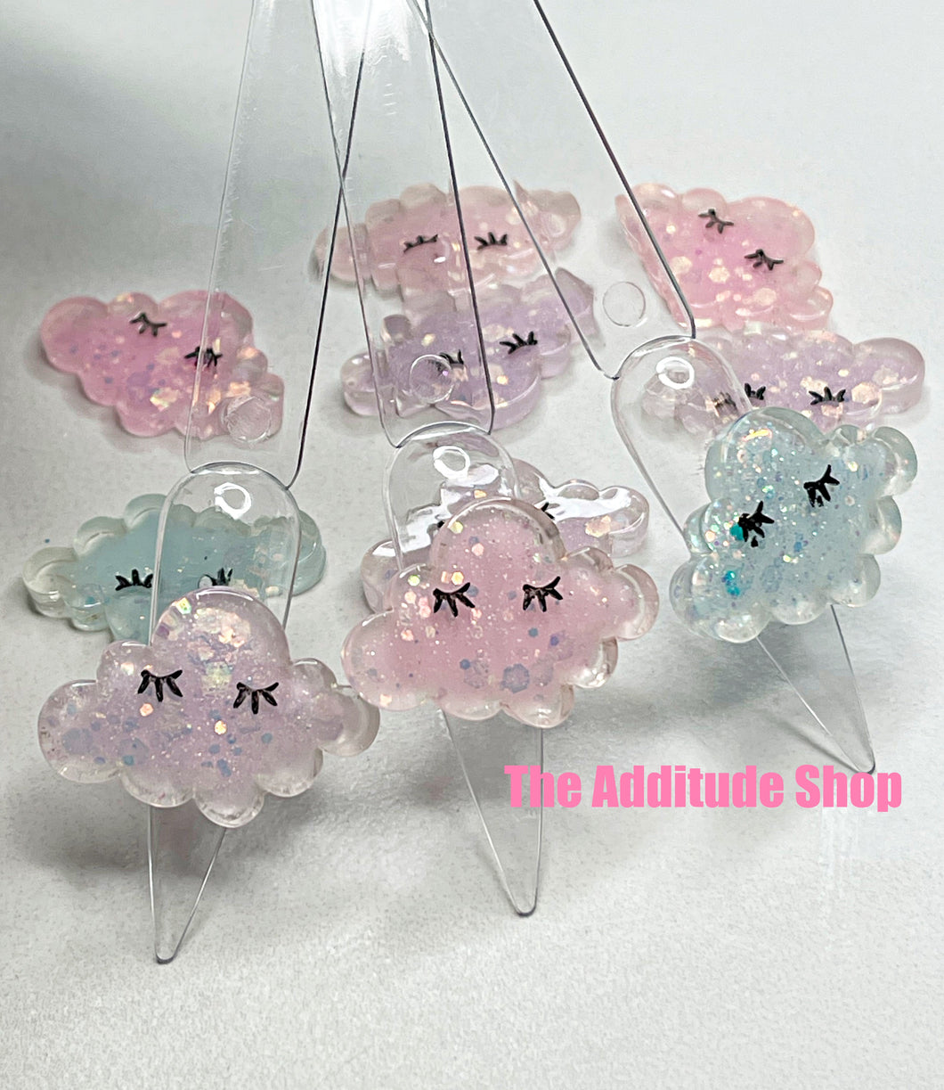 Transparent Clouds 3D Nail Kawaii Charms-10 Pieces