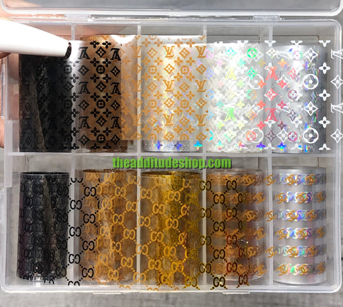 Colorful Louis Vuitton Nail Foils