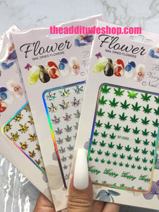 Holographic 4 2 0 Leaf Nail Stickers