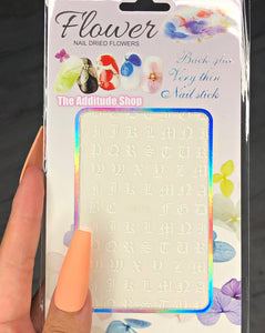 Alphabet Old English Nail Stickers #62