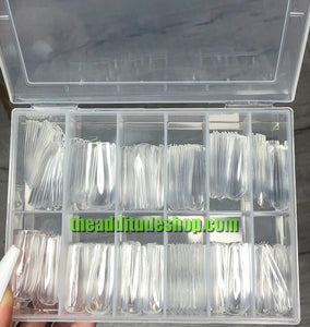 500 Pieces Soft Gel Long Tapered Square Full Coverage Nail Tips