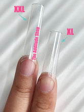 Load image into Gallery viewer, XL Straight No C-curve Square Half Cover Nail Tips
