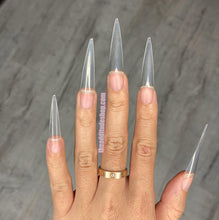 Load image into Gallery viewer, Half Cover XL Stiletto Nail Tips 500 Tips

