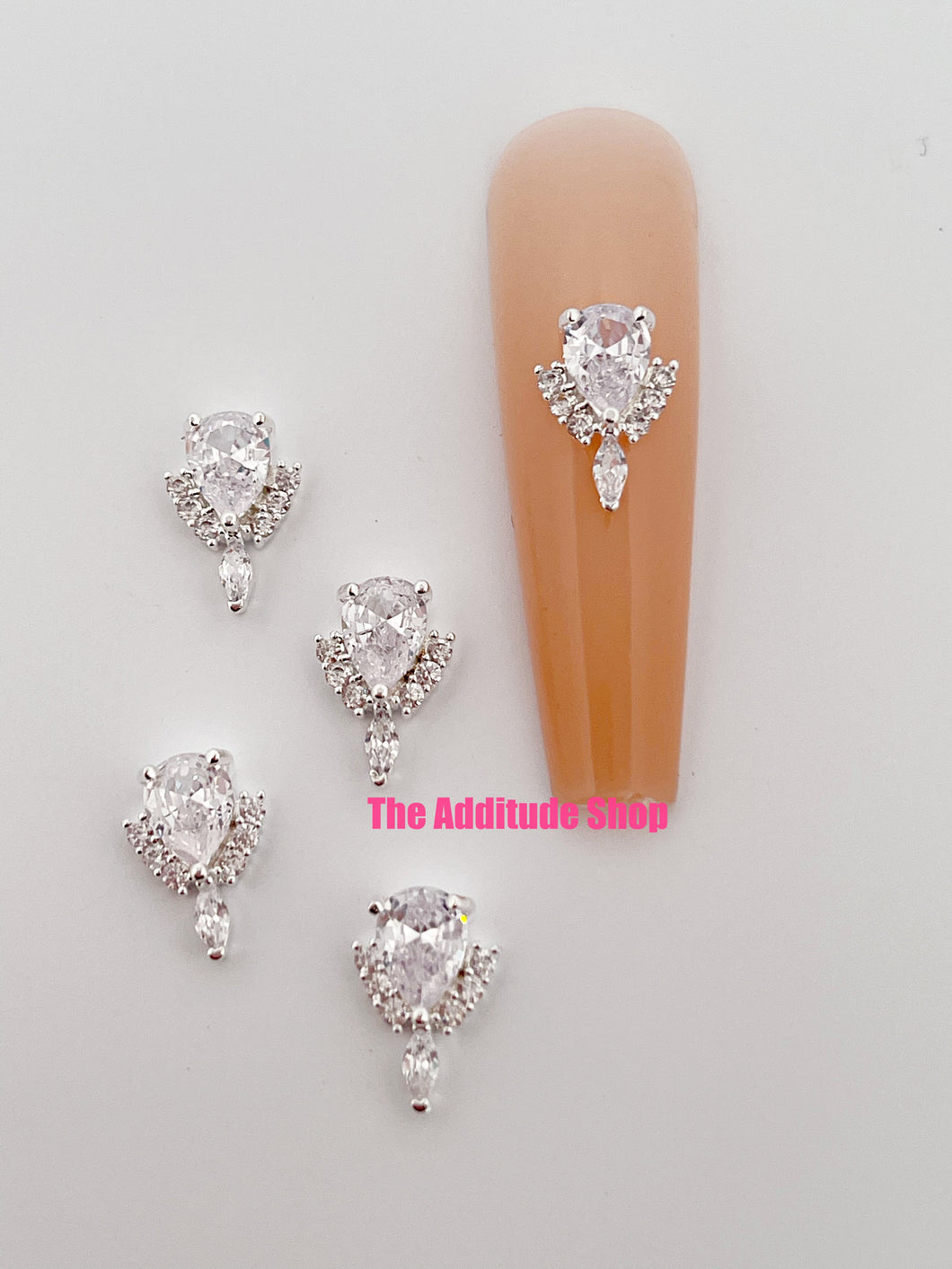 Zircon Necklace Style #2 3D Nail Charms-5 PCS