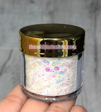 Load image into Gallery viewer, 1 Oz Blue Pink Hexagon Nail Glitters
