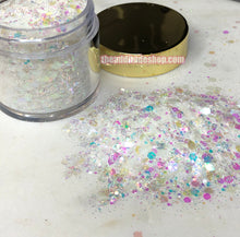 Load image into Gallery viewer, 1 Oz Blue Pink Hexagon Nail Glitters
