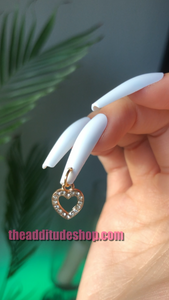 10 Pieces Heart Dangling Nail Charms