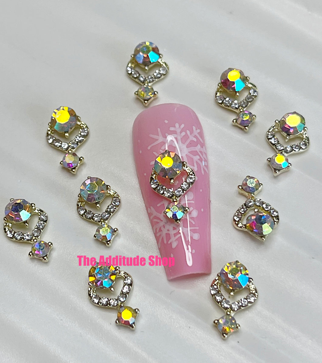 Necklace Style 10 pieces 3D Nail Charms